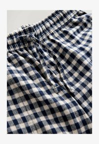 Sélectionné, navy gingham barrel leg