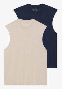 UNISEX 2 PACK - Top - beige/dark blue