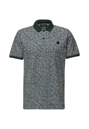Street One MEN, SHORT SLEEVES OXFORD POLO SHIRT WITH PRINT - Poloshirt - sea green