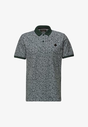 Street One MEN, SHORT SLEEVES OXFORD POLO SHIRT WITH PRINT - Poloshirt - sea green