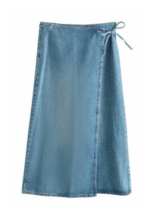 Wrap skirt - mid blue