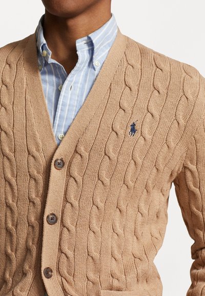 Polo Ralph Lauren LONG SLEEVE - Adīta jaka - camel melange