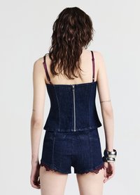 Calliope INSERTO PIZZO - Top - blu denim scuro