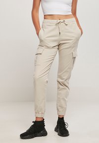 Urban Classics HIGH WAIST COMFORT - Pantalon cargo - softseagrass