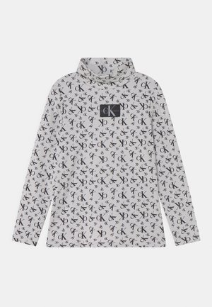 MONOGRAM MOCK NECK - Long sleeved top - grey/ black
