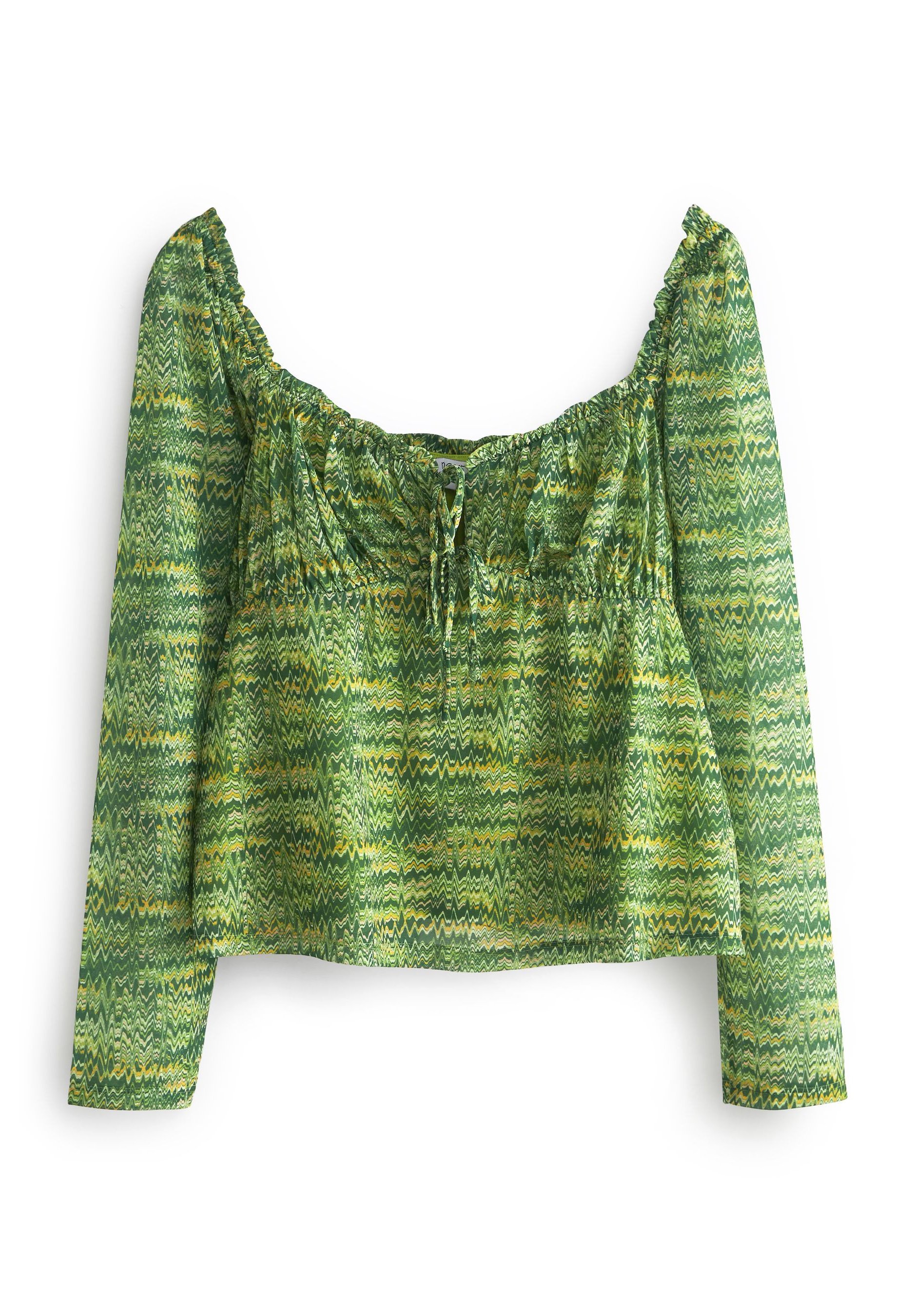 Next LONG SLEEVE SQUARE NECK - Blusa - lime green spacedye/verde -  Zalando.es