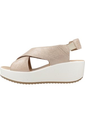 Sandalen met plateauzool - beige