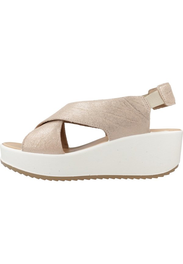 Plateausandalette - beige