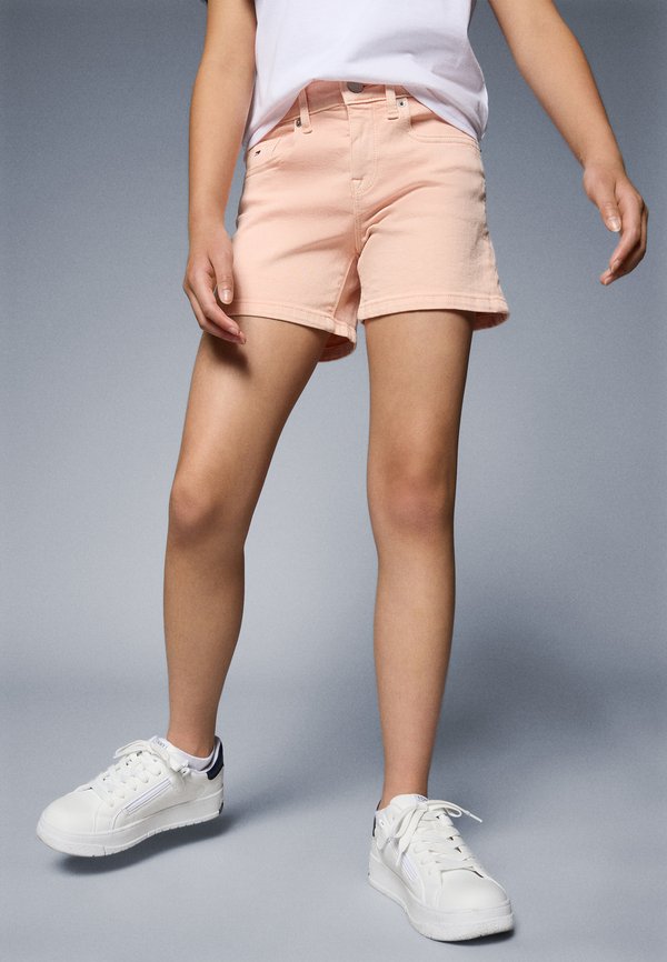 NORA - Denim shorts - coral ice