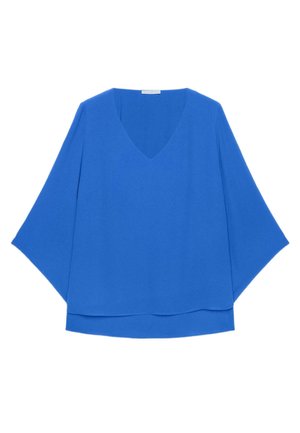 Luisa Viola, BLUSA IN DOPPIA GEORGETTE - Bluse - blu