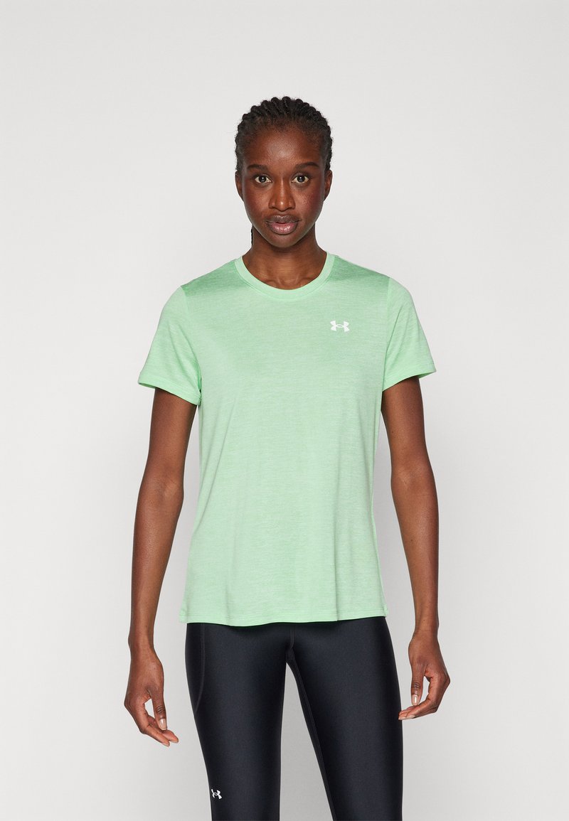 Under Armour TECH TWIST - T-skjorte til trening - matrix green/white