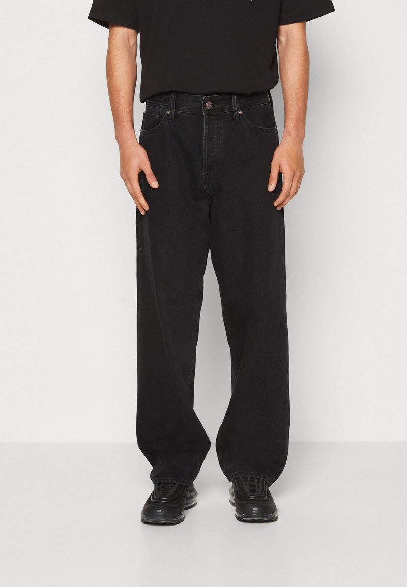 Wrangler Relaxed Fit Black Denim Tapered Jeans, Men's Size W37 (approx.) cotton black type Vintage Second Hand