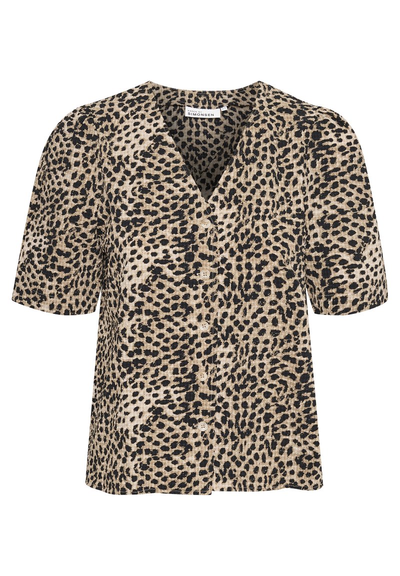 Karen by Simonsen Overhemdblouse zandkleur Karen by Simonsen Overhemdblouse zandkleur