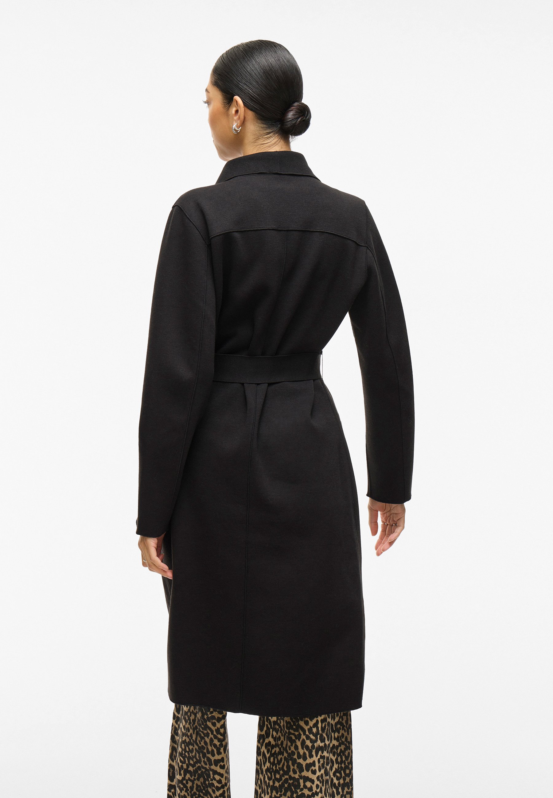 ASKSA Cardigan Donna Con Bottoni – Scollo A V – Maniche Lunghe – Taglie Forti Fino A 3XL – Nero