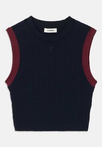 HAUT MAILLE COTES PLATES - Neule - marine