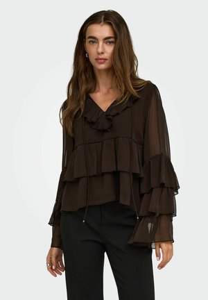 ONLY, TOP ONLNOVARA TOP - Blouse - chocolate torte