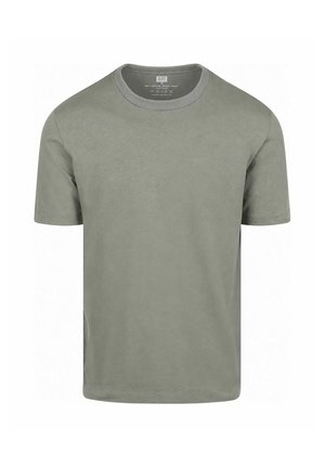 Plain grey short-sleeve cotton t-shirt with round neckline, displayed on a white background.