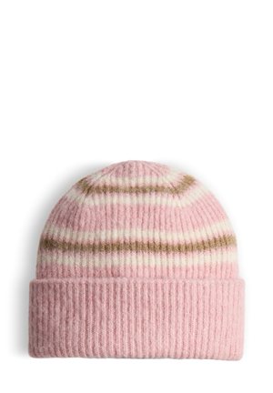 SOFT TOUCH STRIPED - Beanie - coral blush