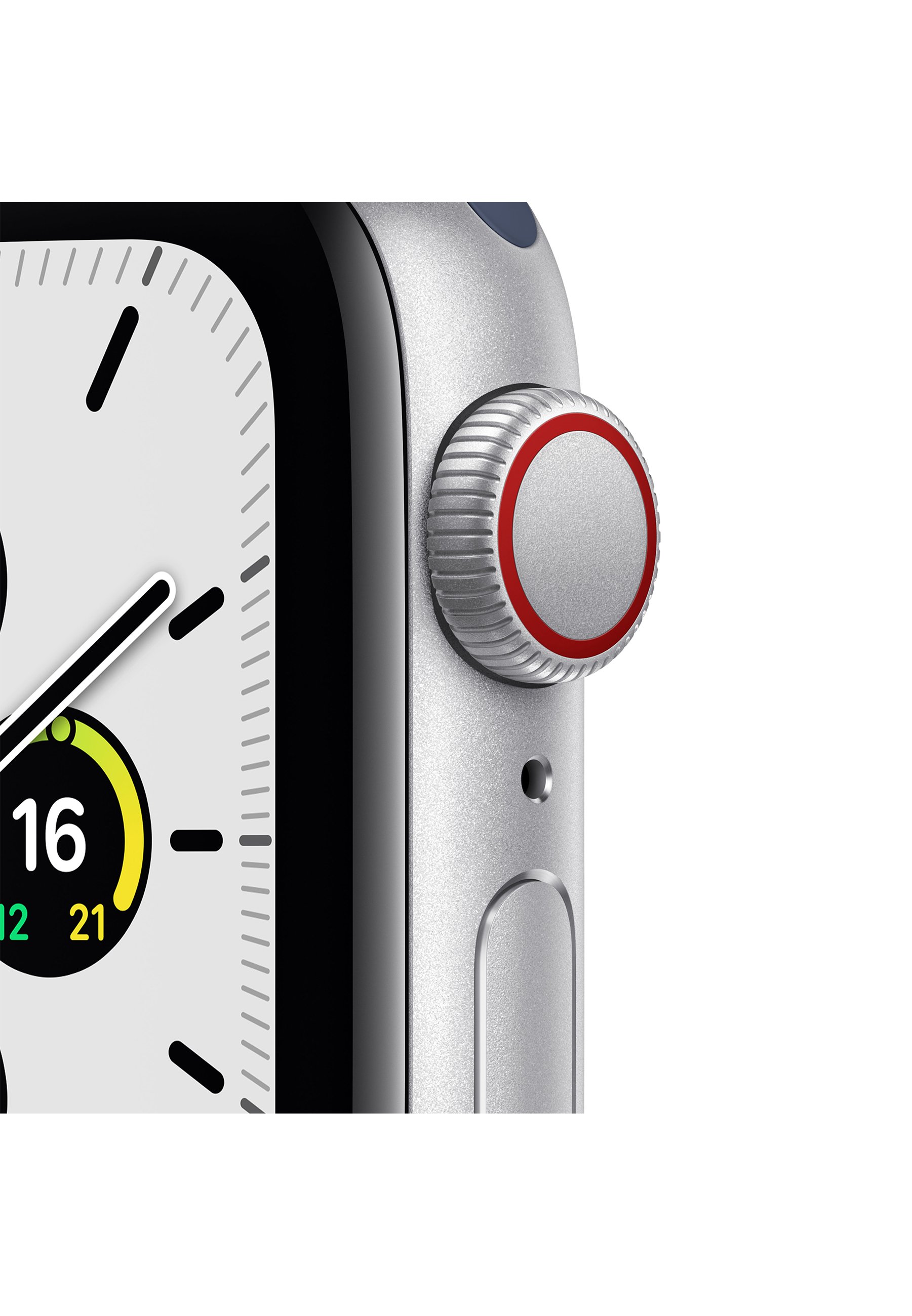 Apple APPLE WATCH SE 40MM (GPS + CELLULAR) - Smartwatch - silver aluminium  case with abyss blue/moss green sport loop/silberfarben - Zalando.ch