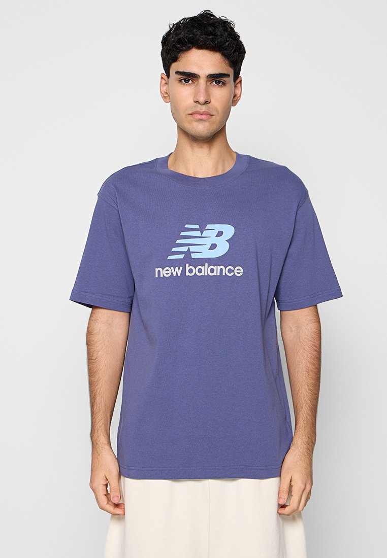 New Balance T-shirt print blauw