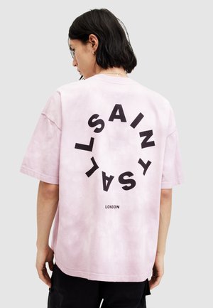 AllSaints TIERRA CREW - Nyomott mintás póló - lilac