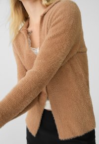Stradivarius Chaqueta de punto - dark brown