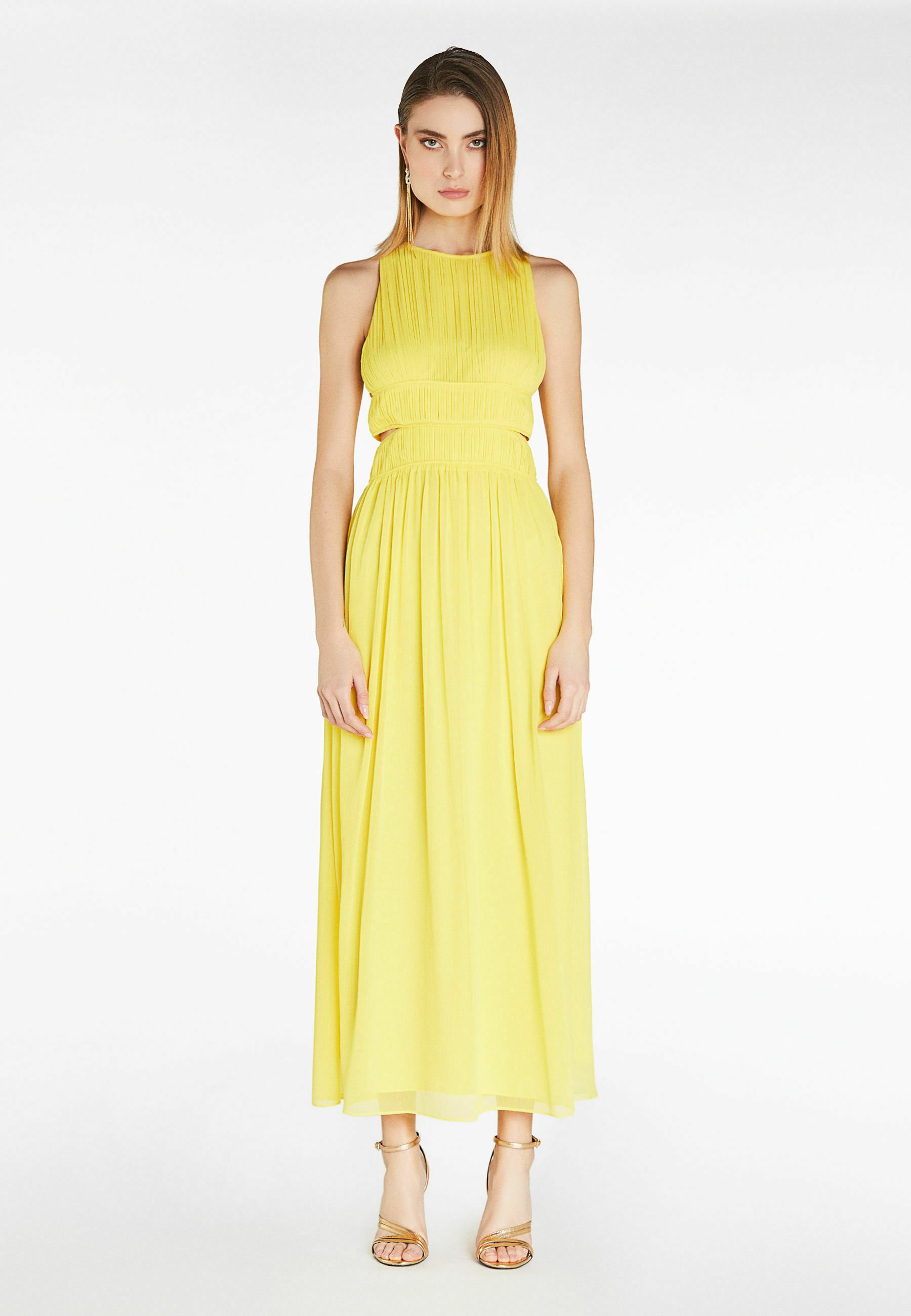 Vestiti Giallo Fluo Giallo Vestito Fluo Off White Dixie LUNGO