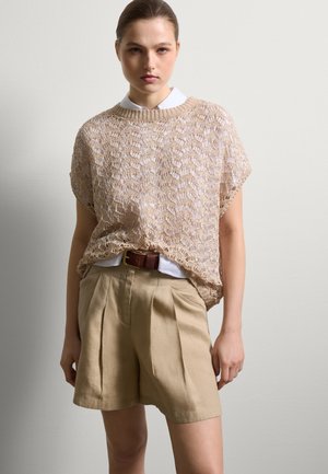 WITH SEQUINS - T-Shirt print - sand