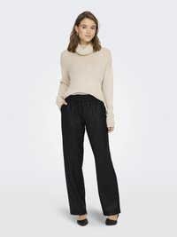 ONLY ONLPOPSTAR MW COATED PNT NOOS - Hlače - black