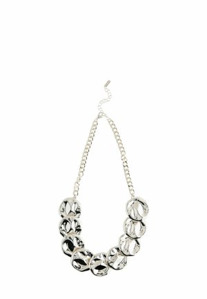 HAMMERED DISC - Collier - silver-coloured tone
