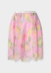 BLURRED FLORAL SKIRT - А-образна пола - pink