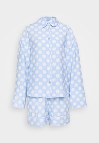 OVERSIZED WITH SHORTS IN POLKA DOT  - Pidžaamakomplekt - white/blue