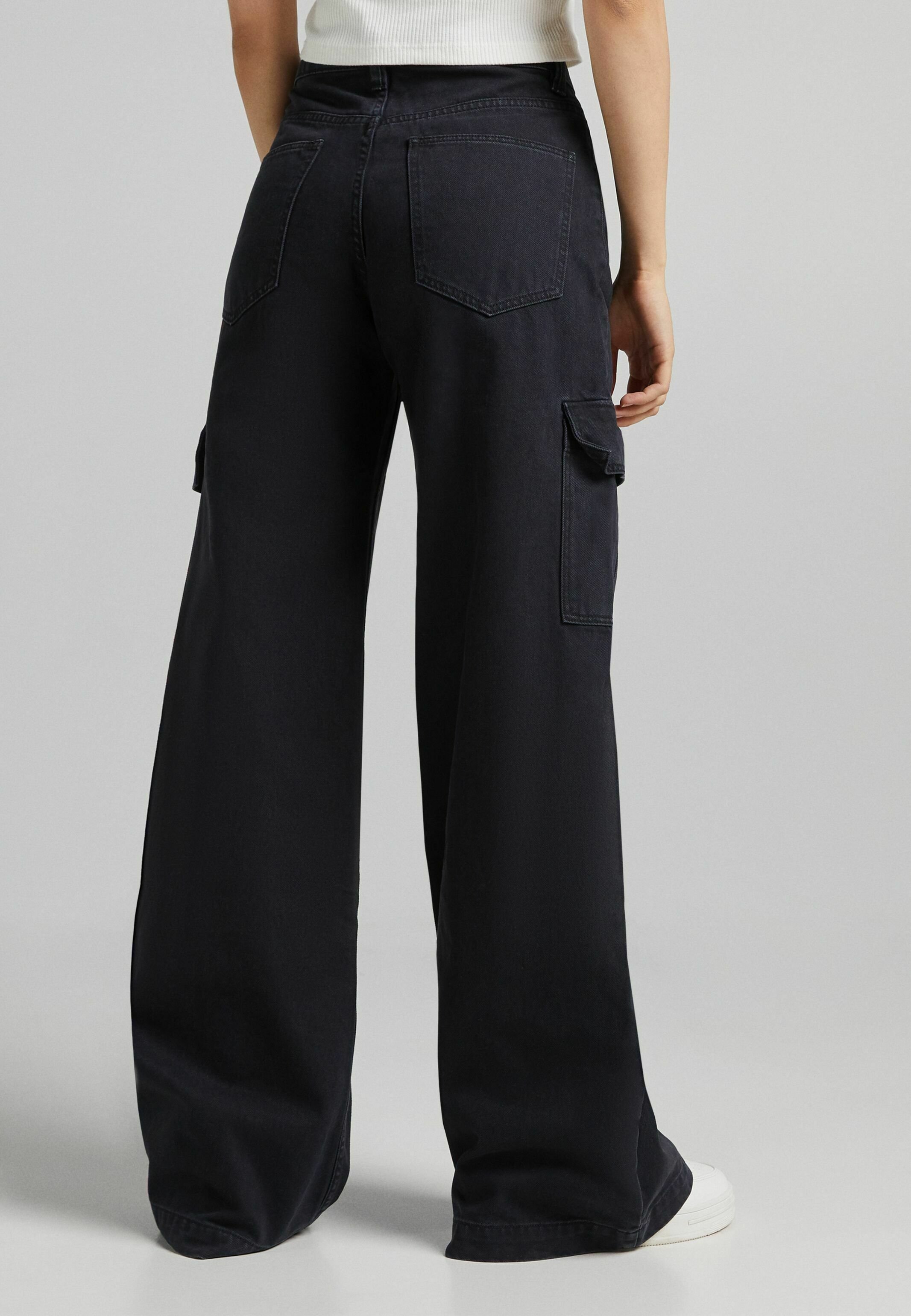wide leg utility trousers