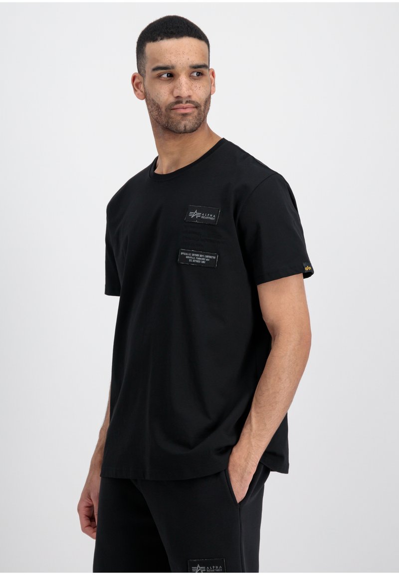 Alpha Industries PATCH T LF - T-Shirt print - black/schwarz - Zalando.at