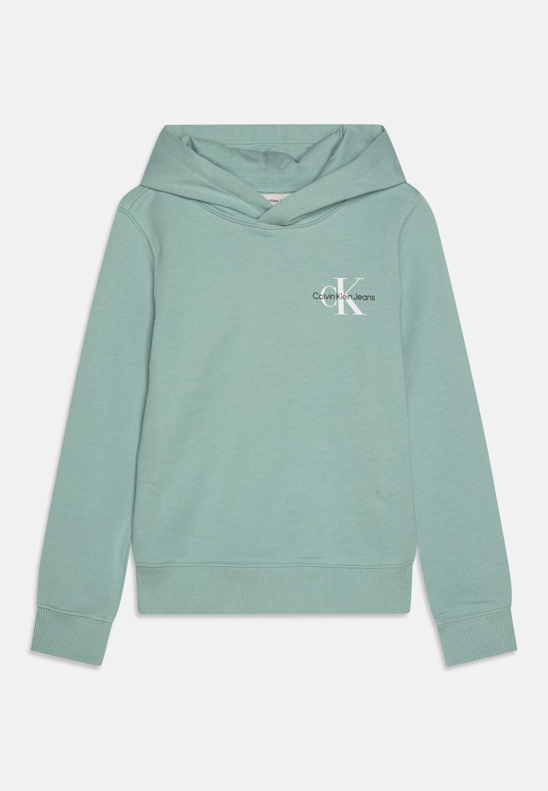 Calvin Klein Jeans SMALL MONOGRAM HOODIE UNISEX - Felpa con cappuccio - green surf