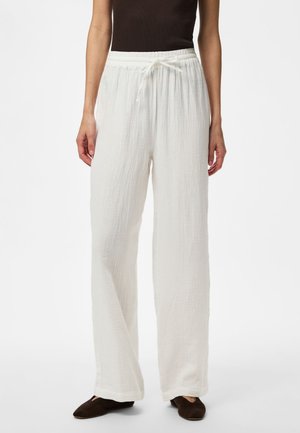 Pieces, PCSASTINA HW WIDE PANTS WVN BC - Nadrágok - cloud dancer