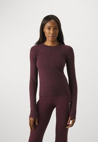 Athleta - ASCENT SEAMLESS - Top dugih rukava - spiced cabernet Minijatura 1