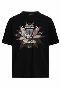 Redefined Rebel WILLIAM TEE BOXY FIT GOTS - Print T-shirt - black