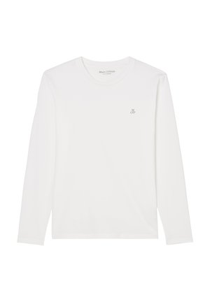 Marc O'Polo CREW NECK ,ICON CHEST PRINT - Majica z dolgimi rokavi - white