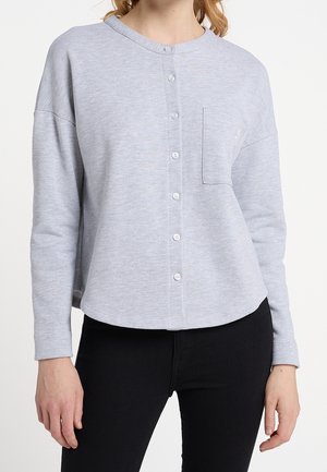 Cardigan - mottled light grey