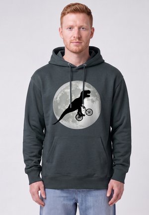 watapparel, FLYING TREX UNISEX - Hoodie - india ink grey