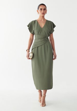 WILLA, ZAHARA MIDI DRESS - Vestido informal - khaki