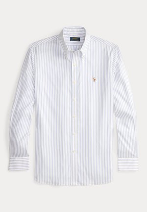 CUSTOM FIT STRIPED PINPOINT OXFORD SHIRT - Krekls - 7091b white/azure