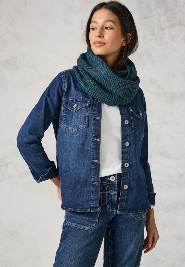 LOOP-MIT STRUKTUR - Schlauchschal - blau