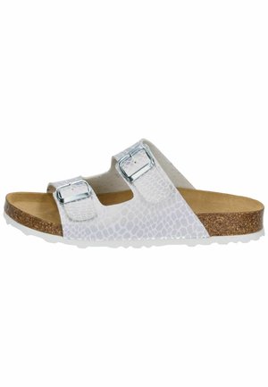 LICO, Pantolette flach - weiss silber