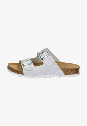LICO, Pantolette flach - weiss silber