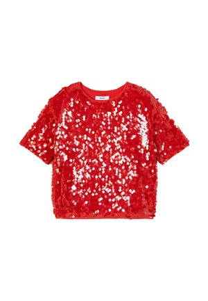 À PAILLETTES - Blouse - rouge
