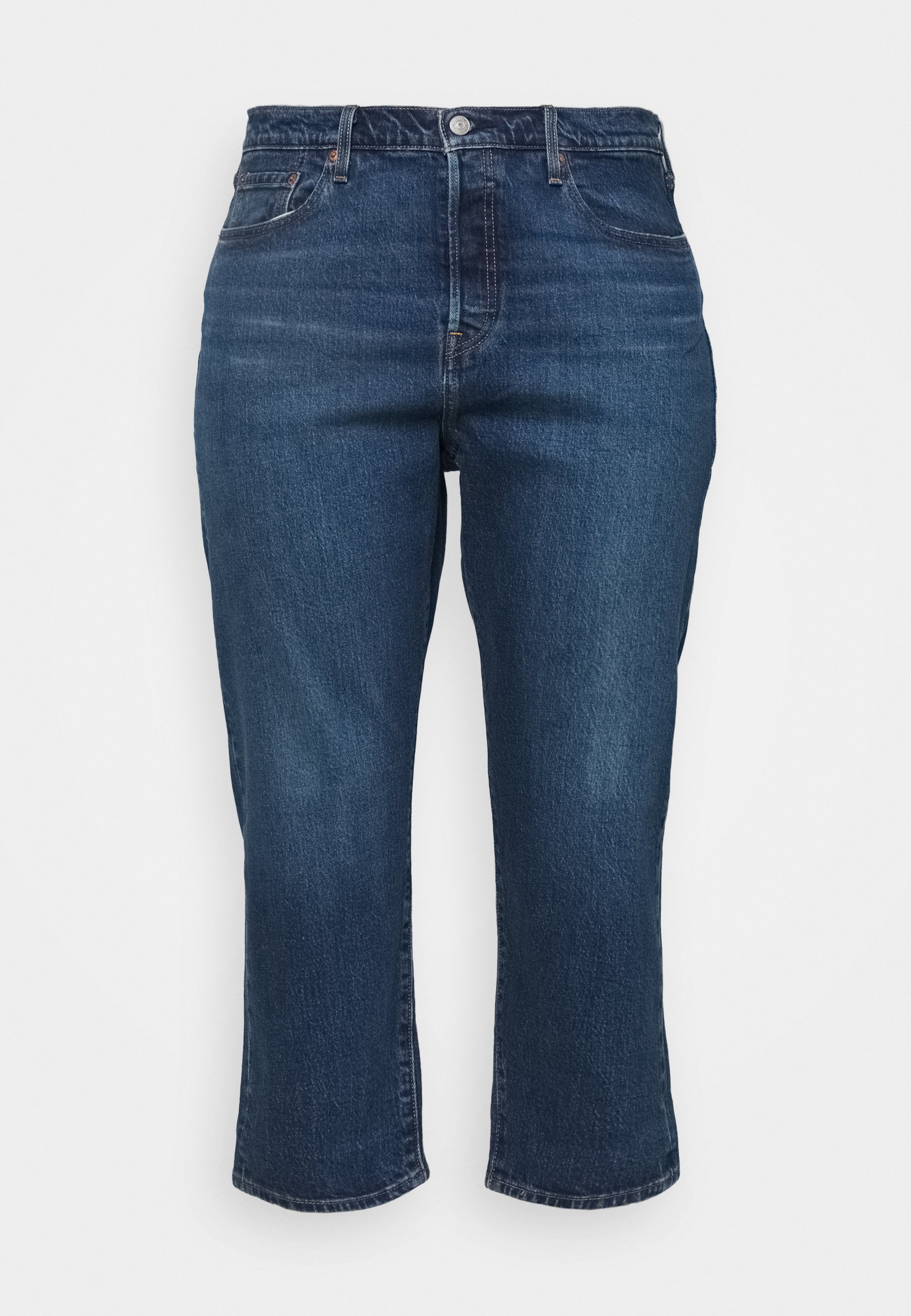 Levi's® Plus 501 CROP - Slim fit jeans - charleston outlasted/dark-blue  denim - Zalando.co.uk