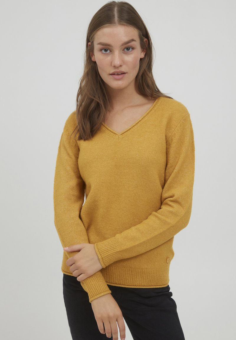 Oxmo OXILVA - Pullover - Honey Mustard Melange