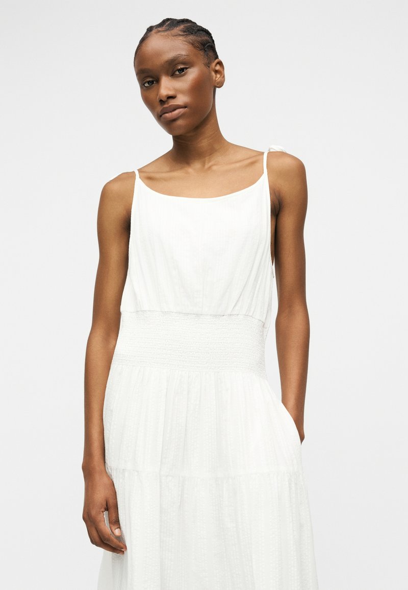 off shoulder ruffle dress white Cream Eyelet Lace Off Shoulder Ruffle Mini Dress